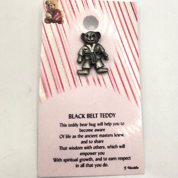 Black Belt Teddy Pin - Picture 1 of 5